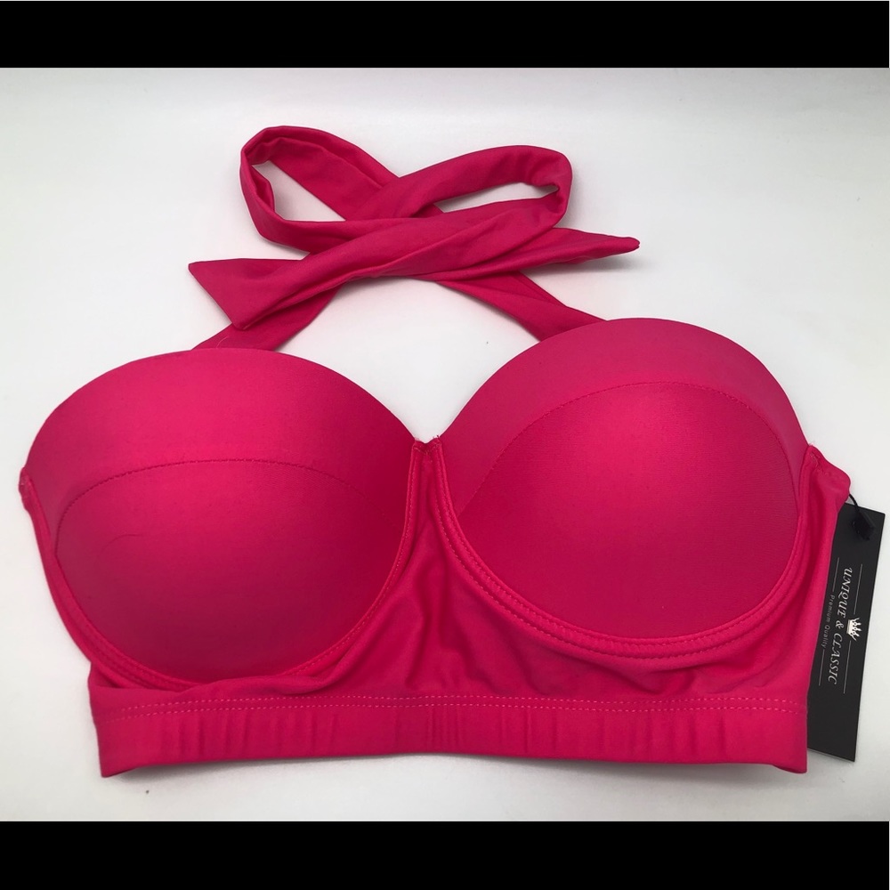 Unique & Classic Hot Pink Swim Top